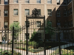 Single Gate With Wrought Iron Fence